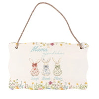 A mama ajándékai - Egyedi húsvéti ajándék dísztábla nagymamáknak nyuszis mintával