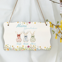 A mama ajándékai - Egyedi húsvéti ajándék dísztábla nagymamáknak nyuszis mintával