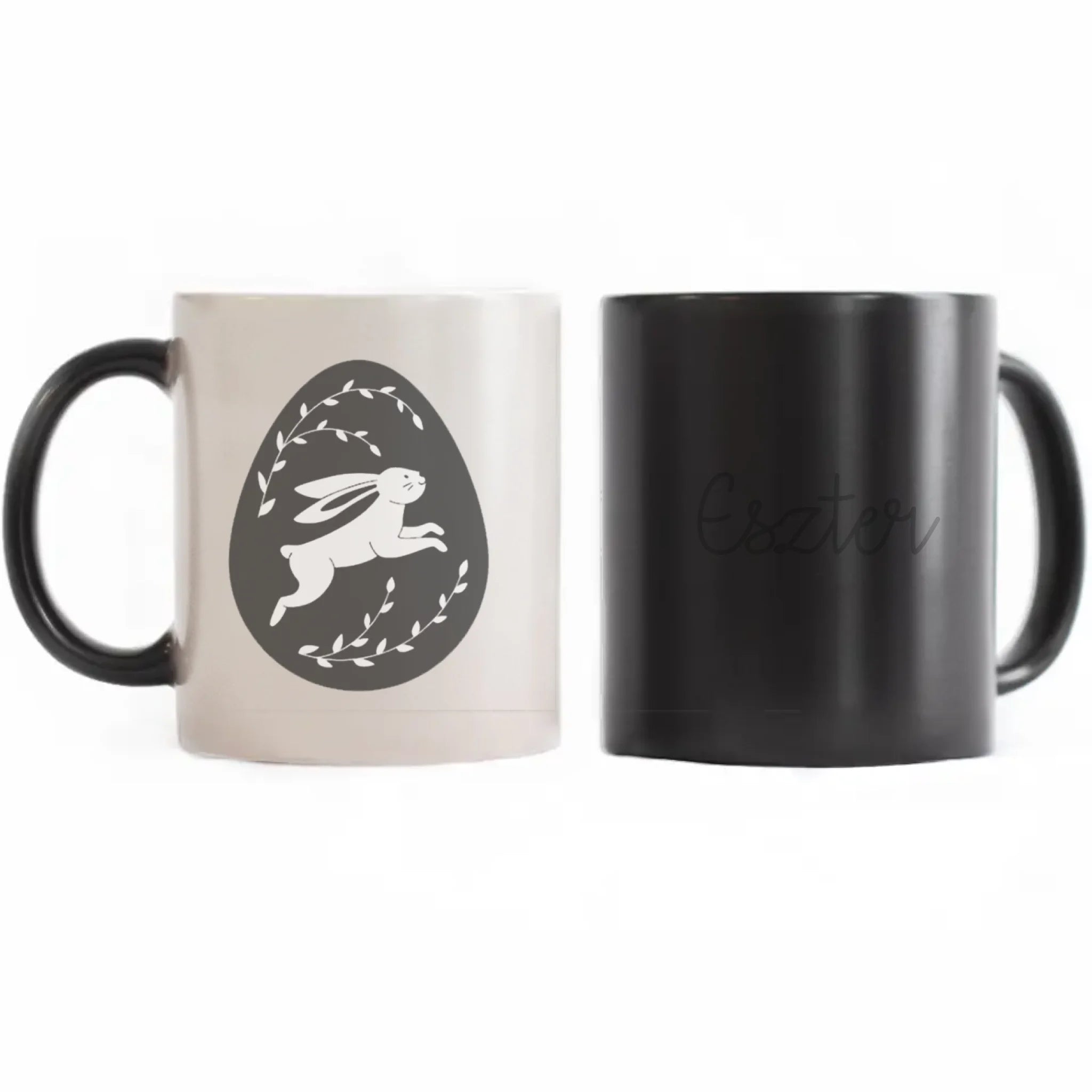 Húsvéti Nyuszitojásos ajándék bögre egyedi névvel