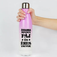 Színátmenetes edzős motivációs kulacs névvel