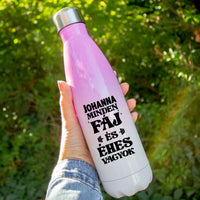 Színátmenetes edzős motivációs kulacs névvel