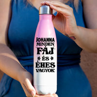 Színátmenetes edzős motivációs kulacs névvel