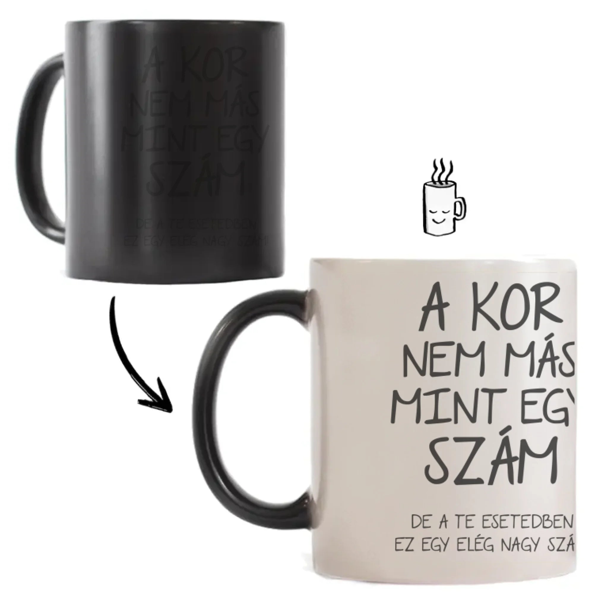 A kor nem más mint egy szám egyedi képes vicces szülinapi bögre