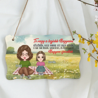 Te vagy a legjobb Nagynéni cuki karakteres egyedi anyák napi ajándék dísztábla