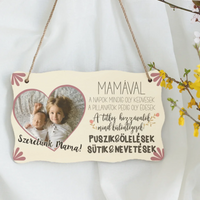 Egyedi képes anyák napi ajándék nagymamáknak - fali dekor tábla