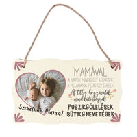 Egyedi képes anyák napi ajándék nagymamáknak - fali dekor tábla