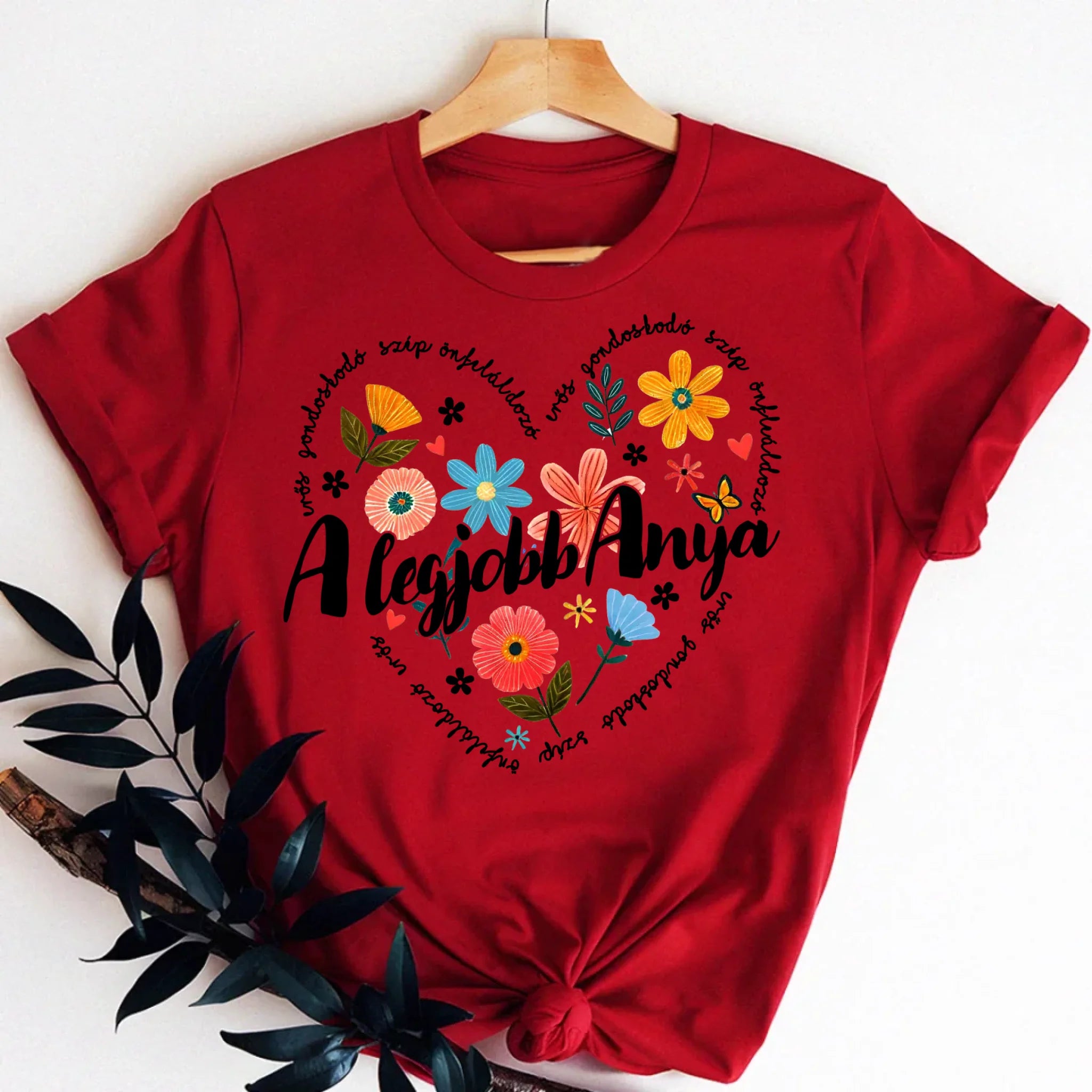 Egyedi póló anyáknak - A legjobb anya erős gondoskodó szép