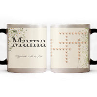 Egy csodálatos Nagymama jellemzői - Egyedi scrabble feliratos bögre Anyák napjára