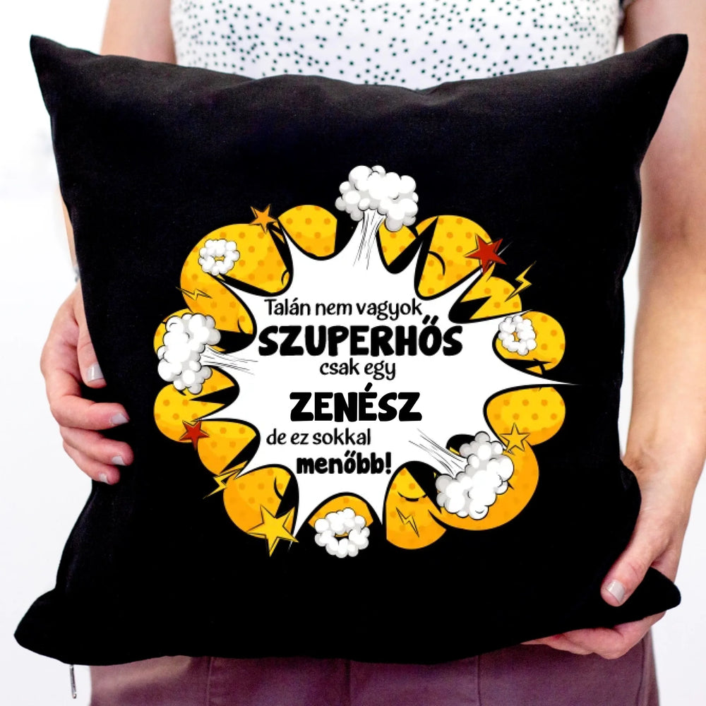 Egyedi ajándék fekete párna apáknak választható foglalkozással