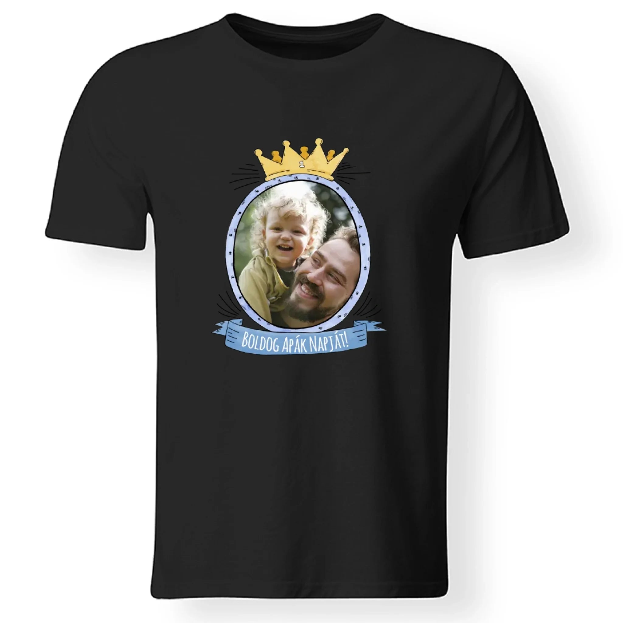Boldog apák napját egyedi képes póló