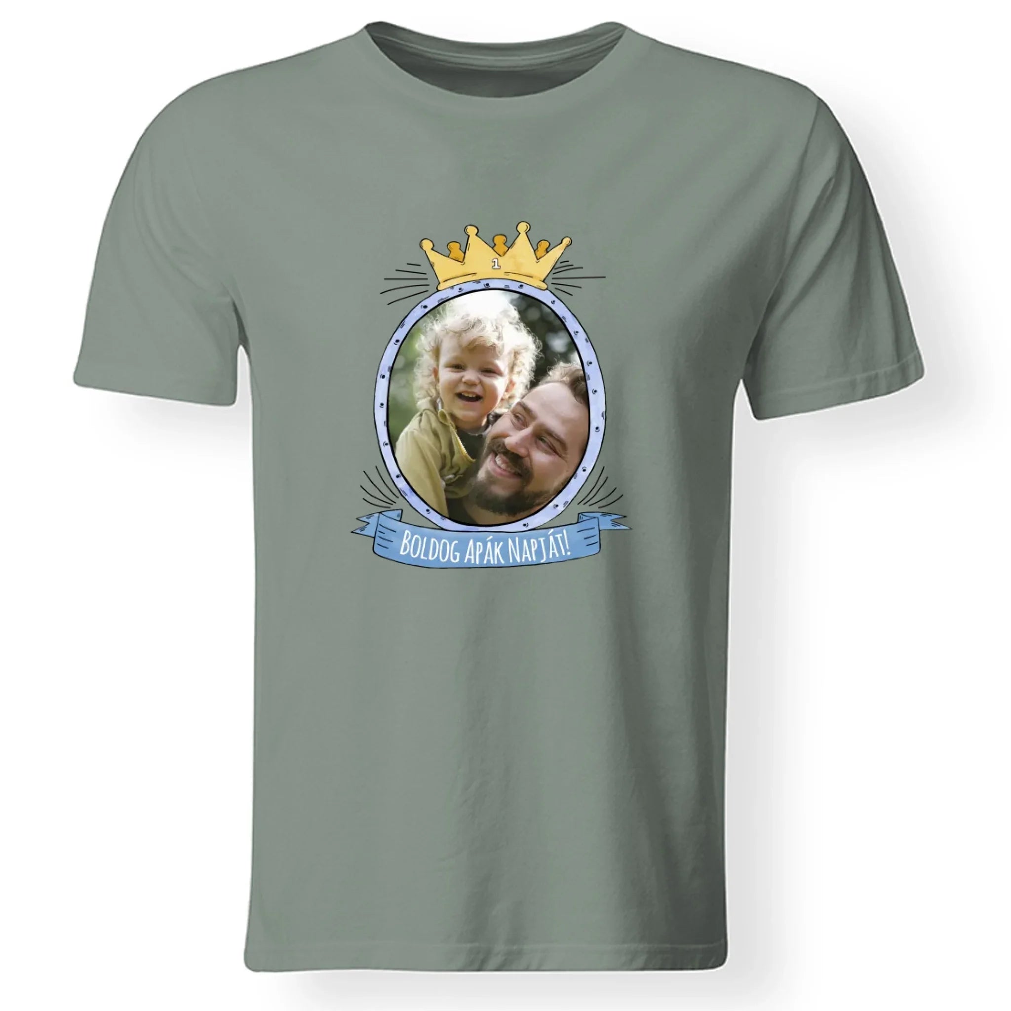 Boldog apák napját egyedi képes póló
