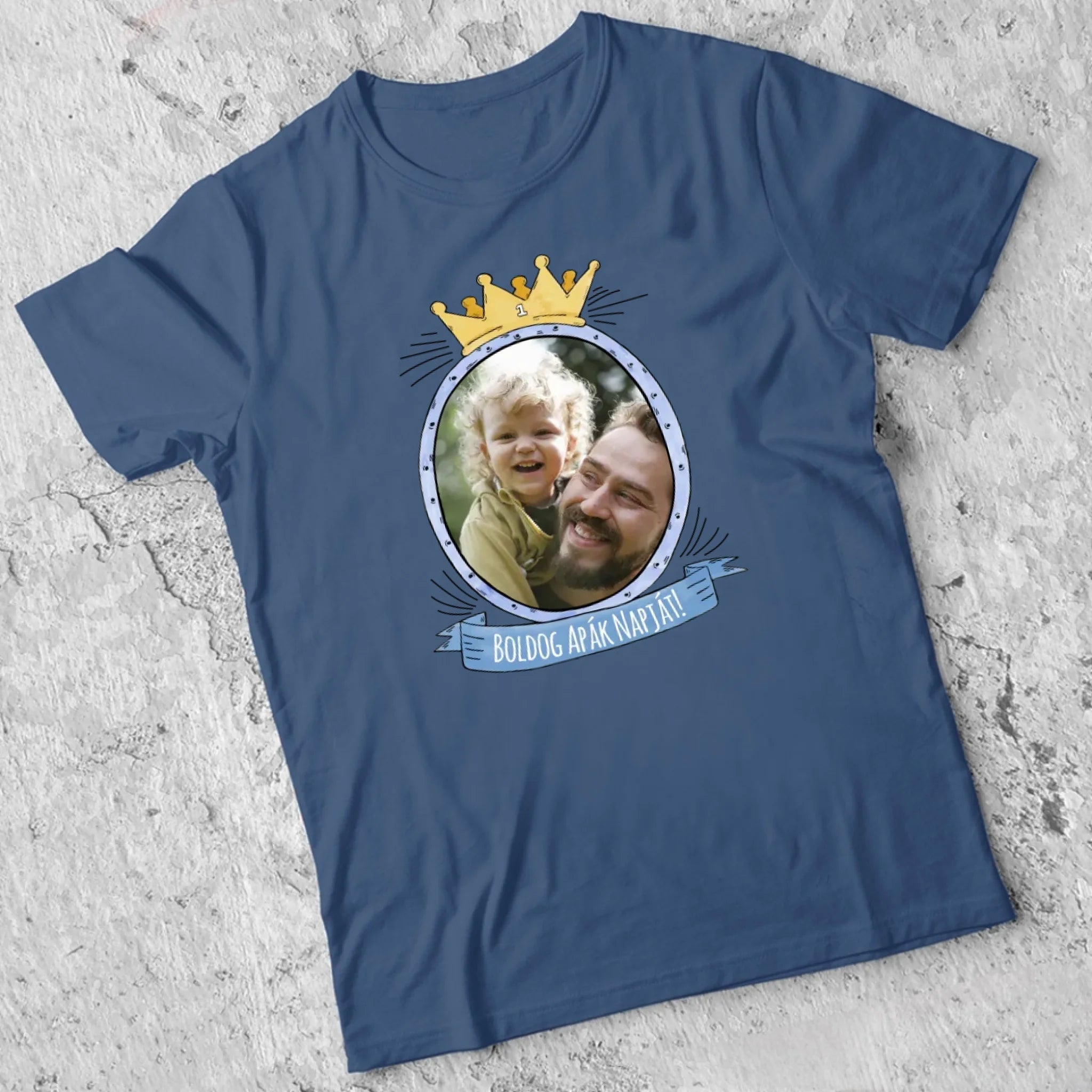 Boldog apák napját egyedi képes póló