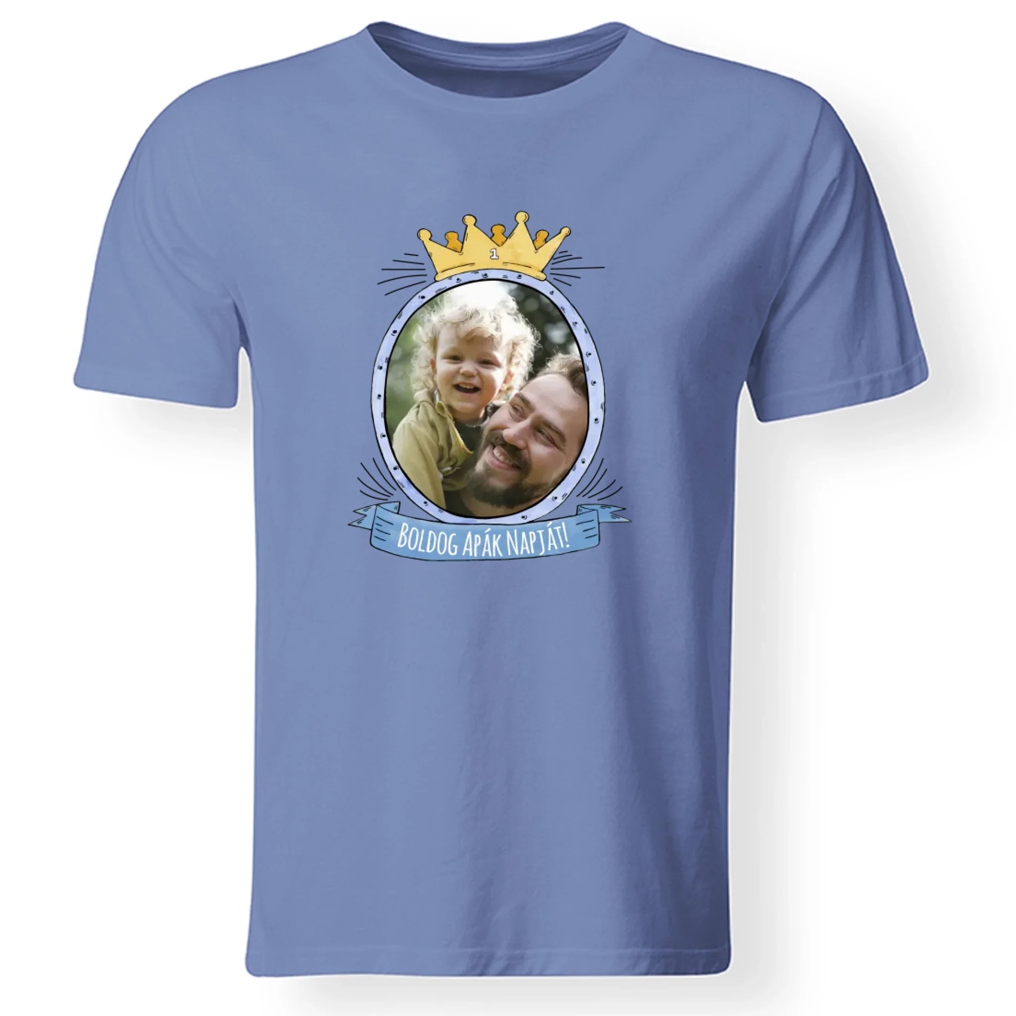 Boldog apák napját egyedi képes póló
