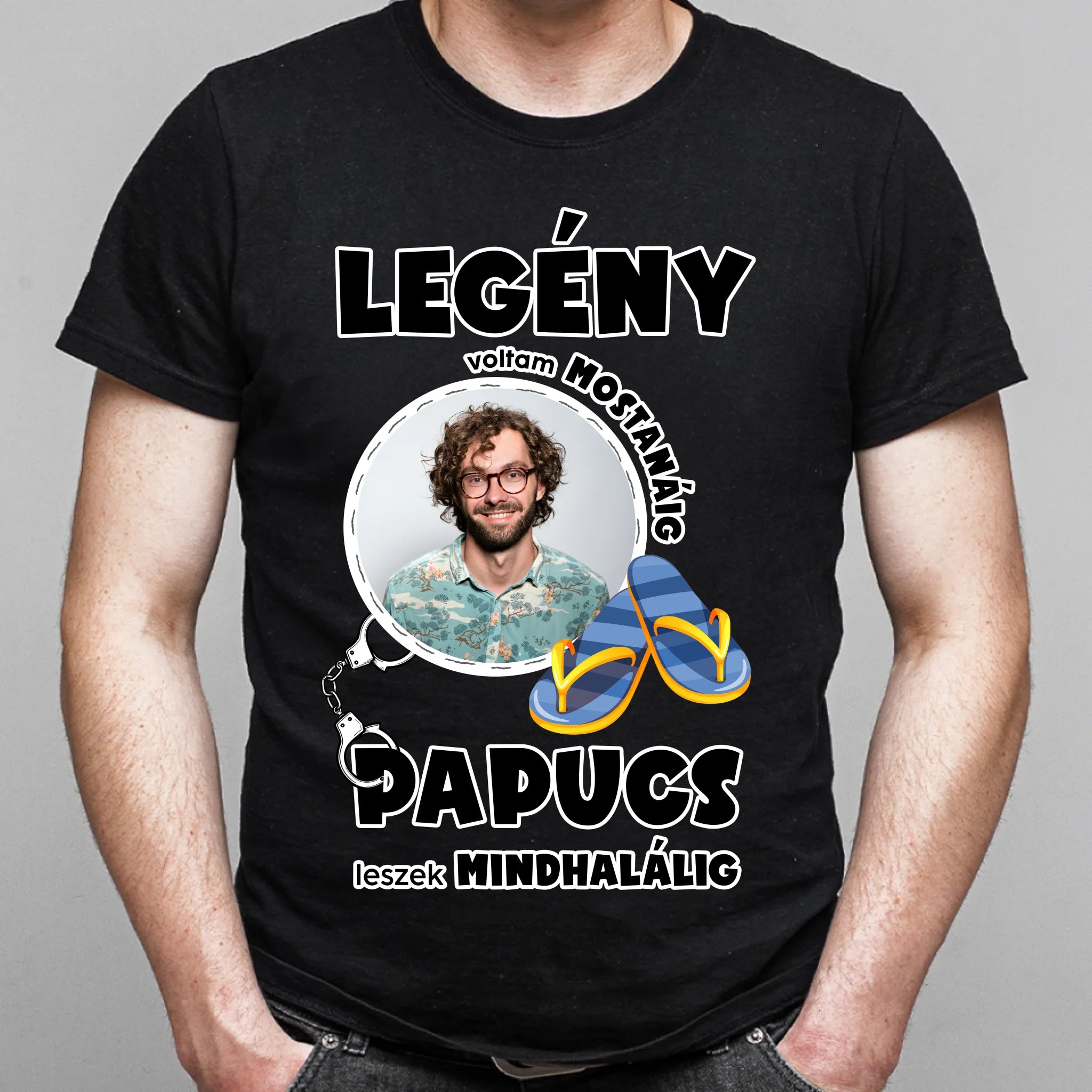 Legény voltam mostanáig saját képes legénybúcsús póló