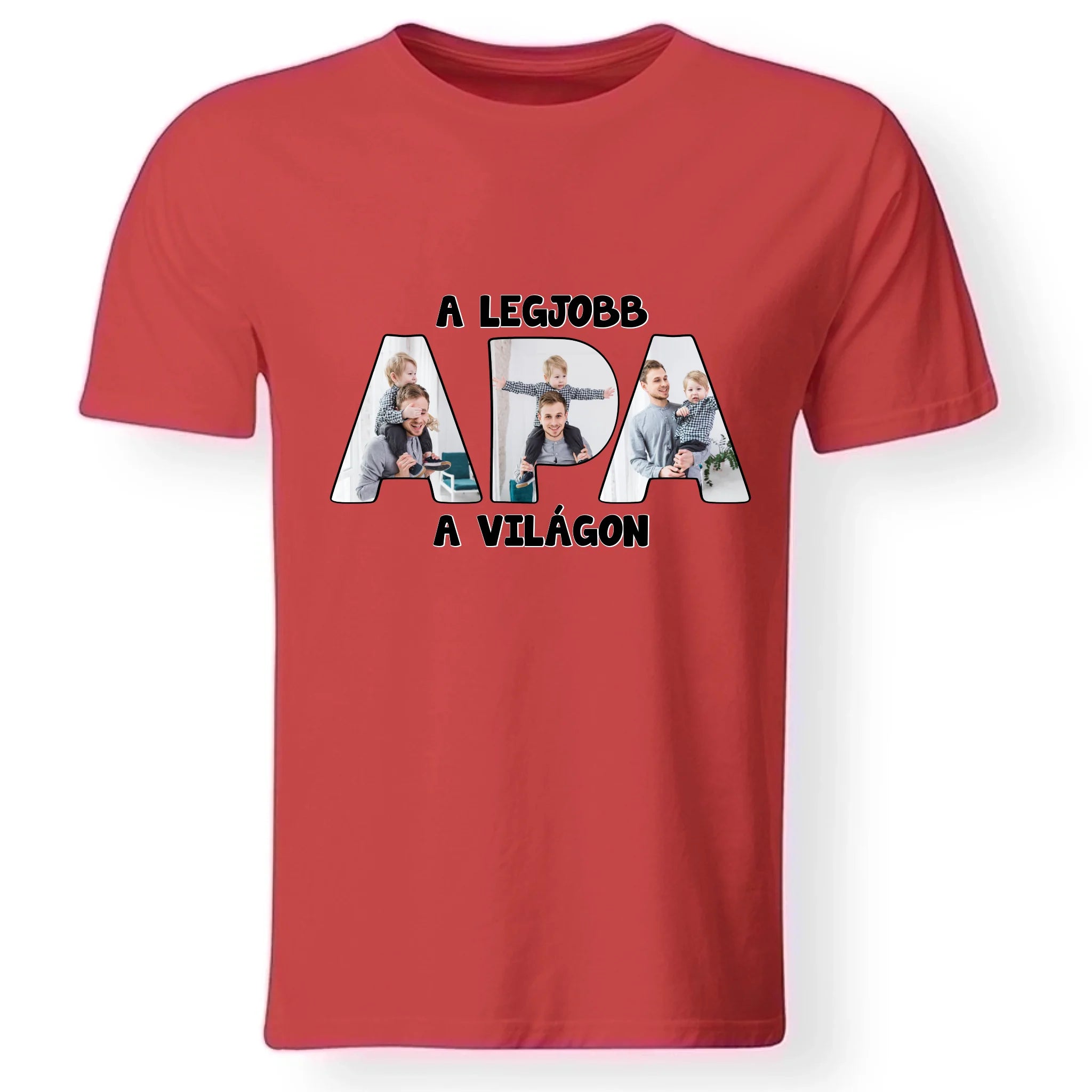 Apa formájú egyedi fényképes póló