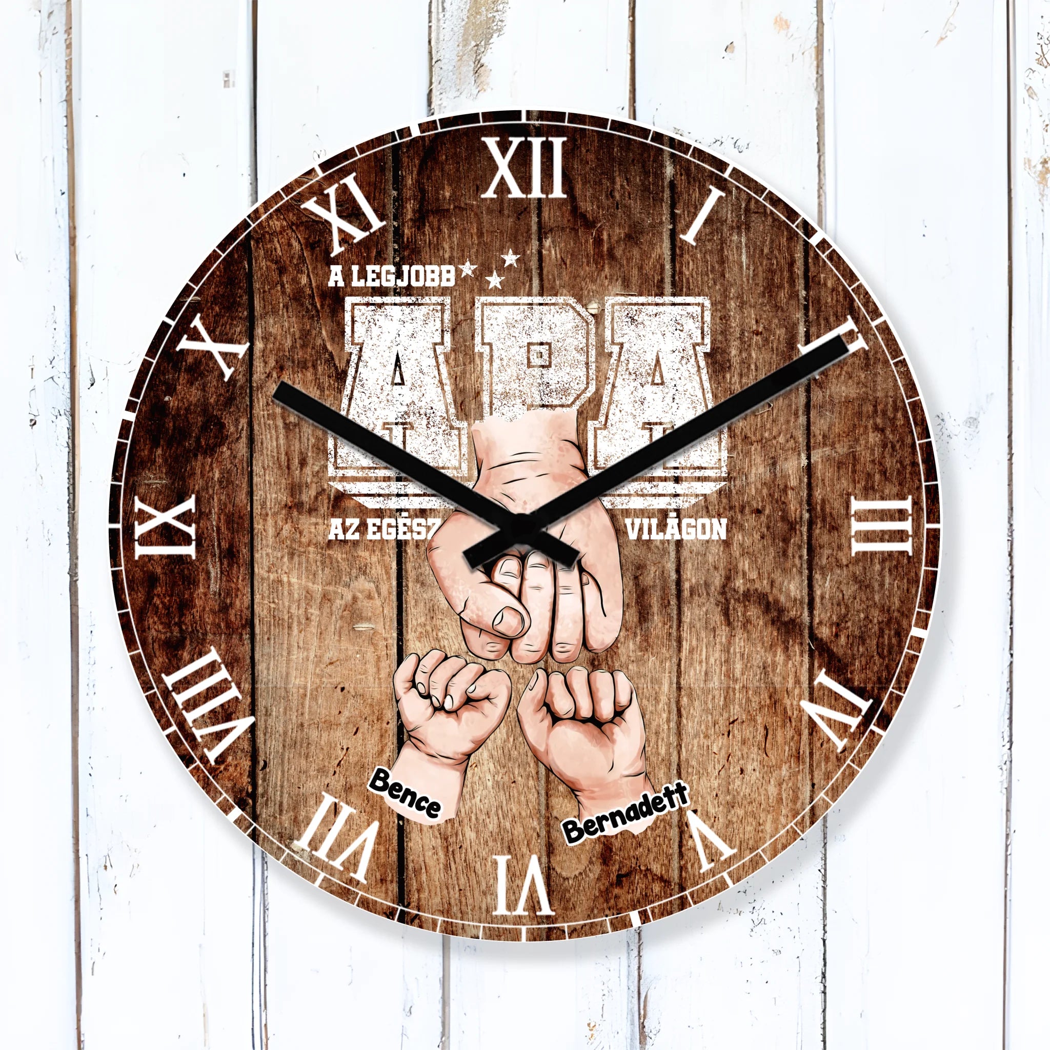 Ajándék Apáknak - Személyre szabható A legjobb Apa falióra