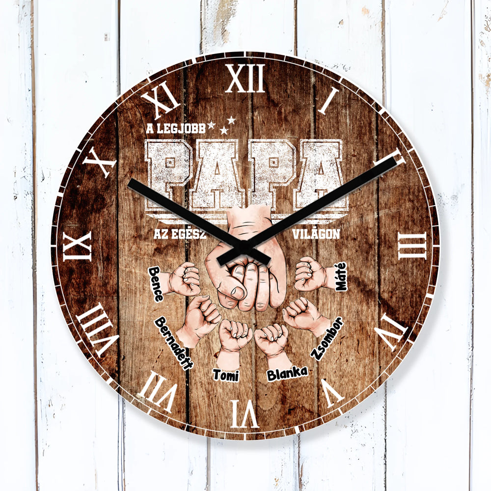 Ajándék Papáknak - Személyre szabható A legjobb Papa falióra