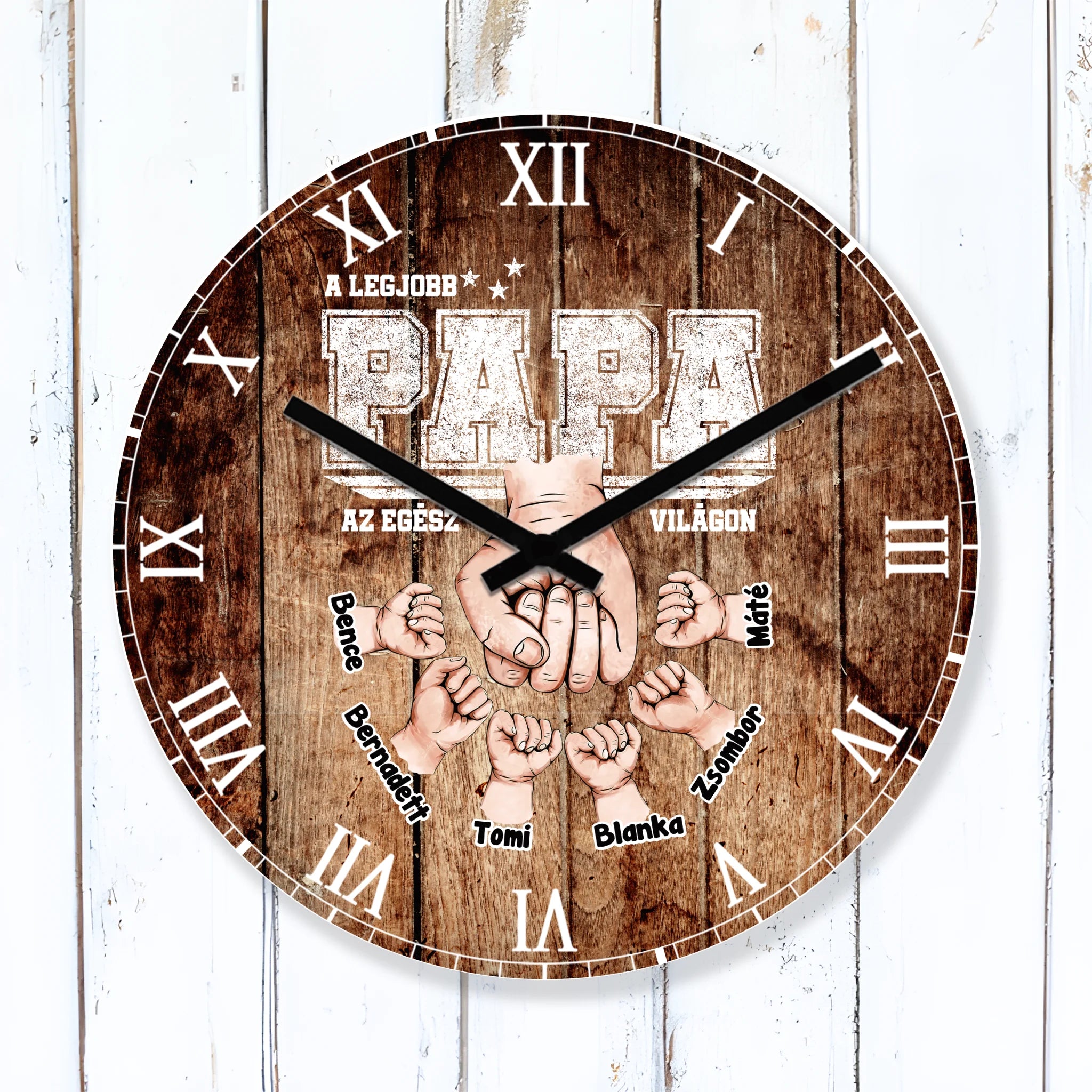 Ajándék Papáknak - Személyre szabható A legjobb Papa falióra