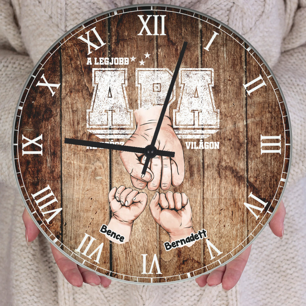 Ajándék Apáknak - Személyre szabható A legjobb Apa falióra