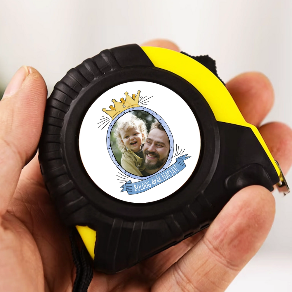 Boldog apák napját egyedi képes mérőszalag