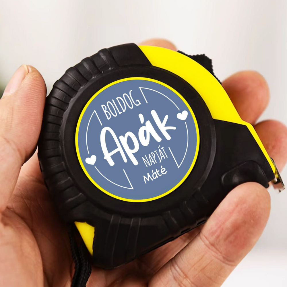  Boldog apák napját mérőszalag egyedi névvel