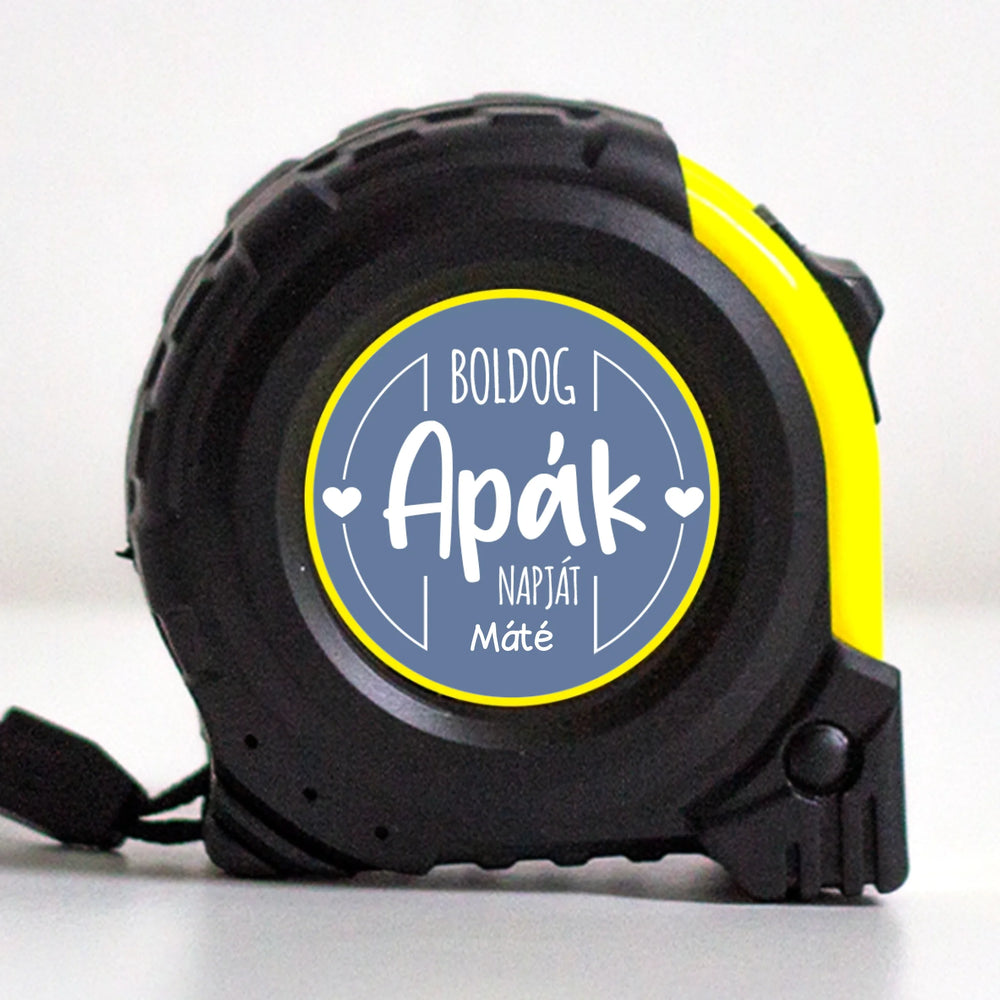  Boldog apák napját mérőszalag egyedi névvel