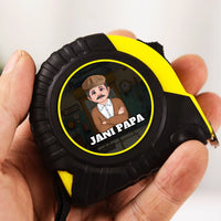 Egyedi mérőszalag szerkeszthető nagypapa karakterrel