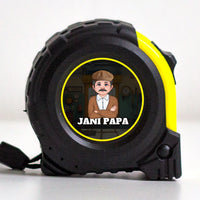 Egyedi mérőszalag szerkeszthető nagypapa karakterrel