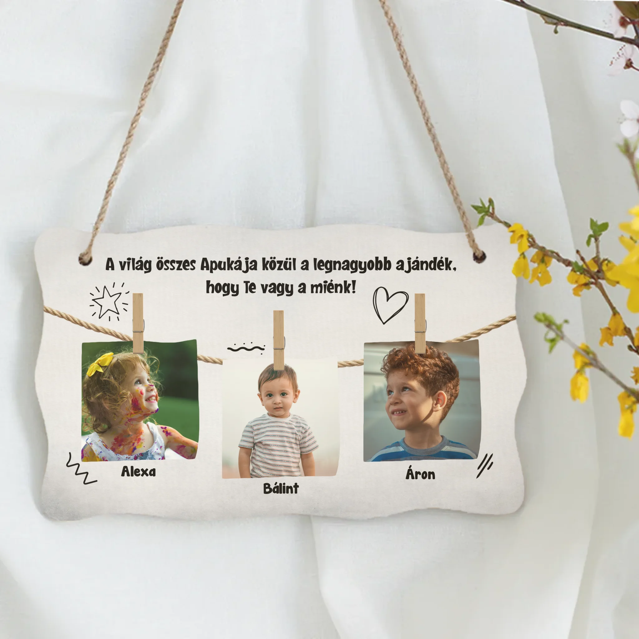 Apa a legnagyobb ajándék fényképes dísztábla