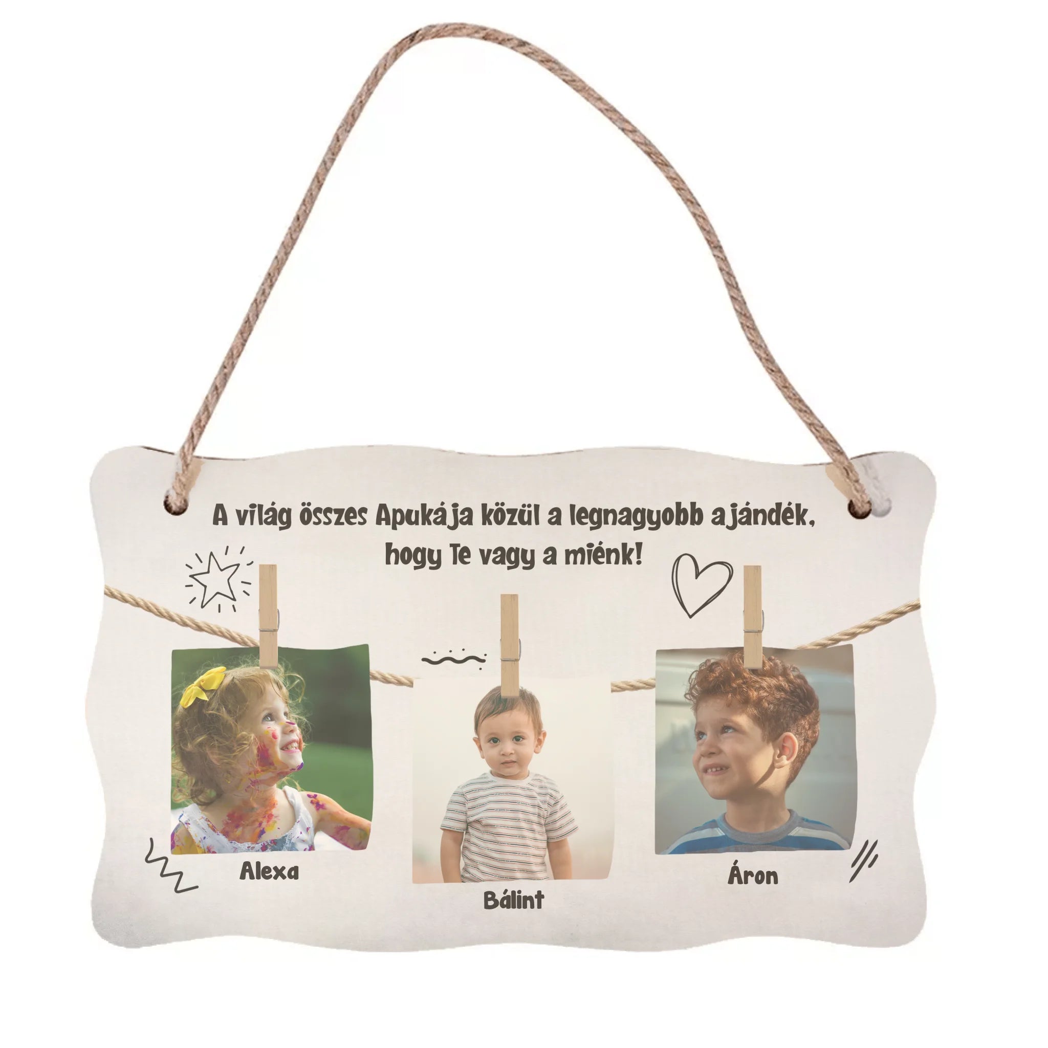 Apa a legnagyobb ajándék fényképes dísztábla