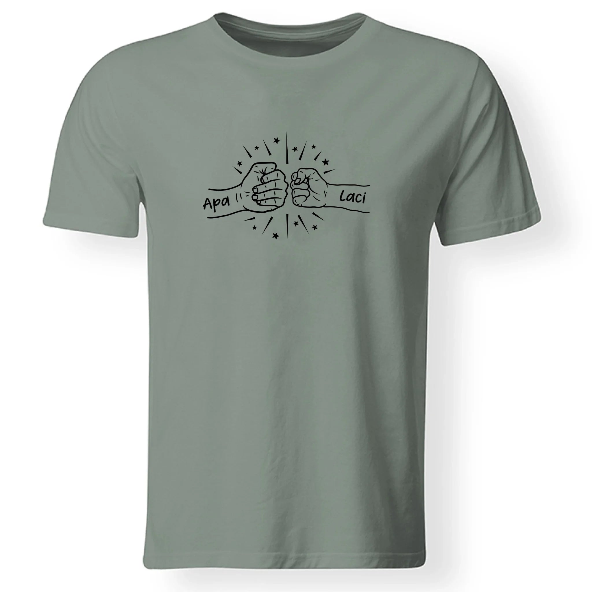 Egyedi neves ajándék póló apáknak kezes mintával