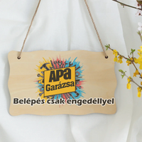 Egyedi ajándék dísztábla Apáknak és Papáknak szerkeszthető felirattal