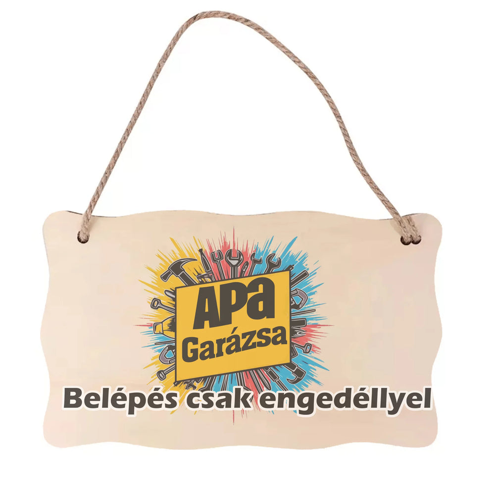 Egyedi ajándék dísztábla Apáknak és Papáknak szerkeszthető felirattal