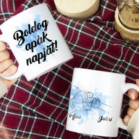 Egyedi neves ajándék bögre apáknak kezes mintával