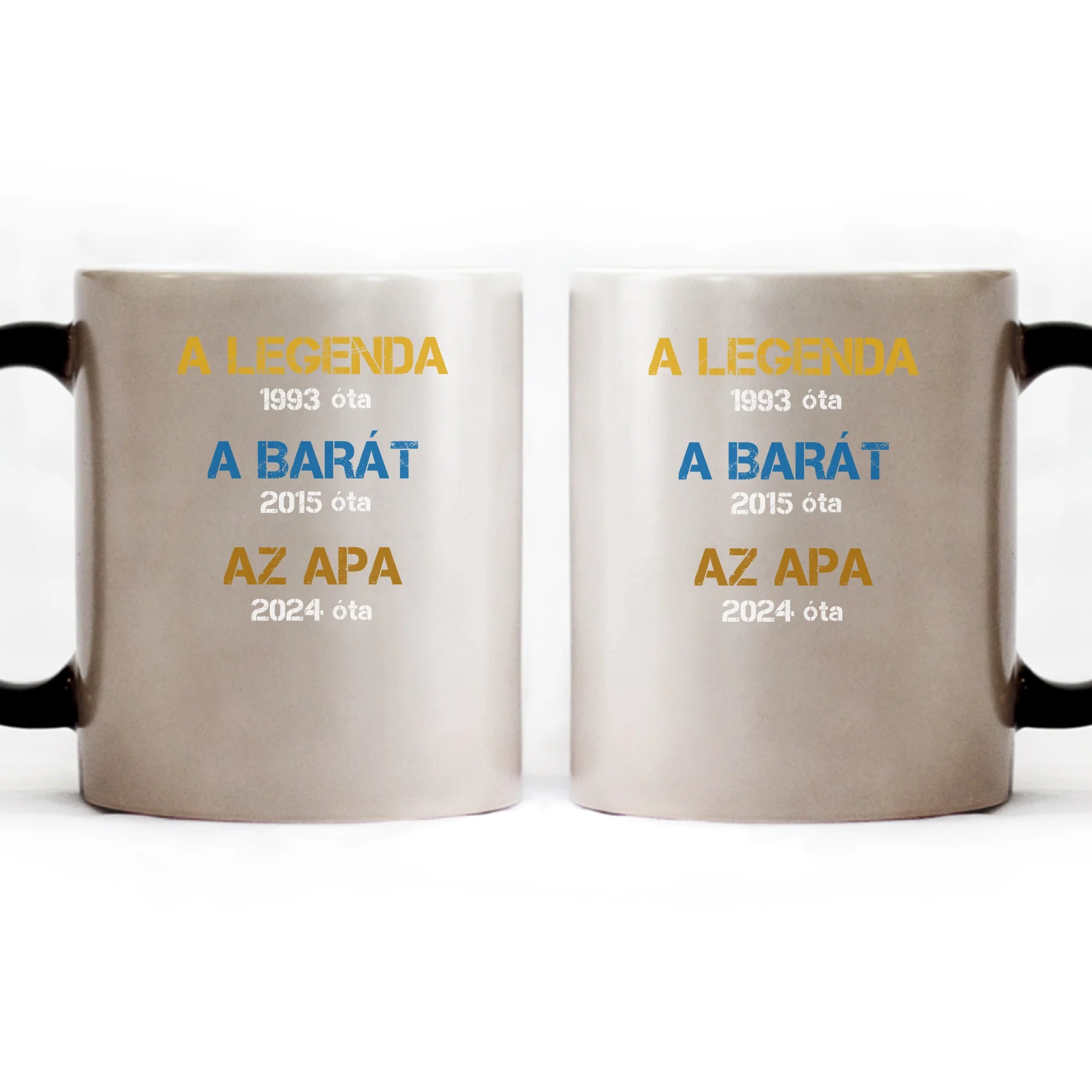 Egyedi évszámos ajándék apáknak A legenda, a barát, az apa bögre
