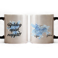 Ajándék Apáknak - egyedi neves bögre apáknak kezes mintával