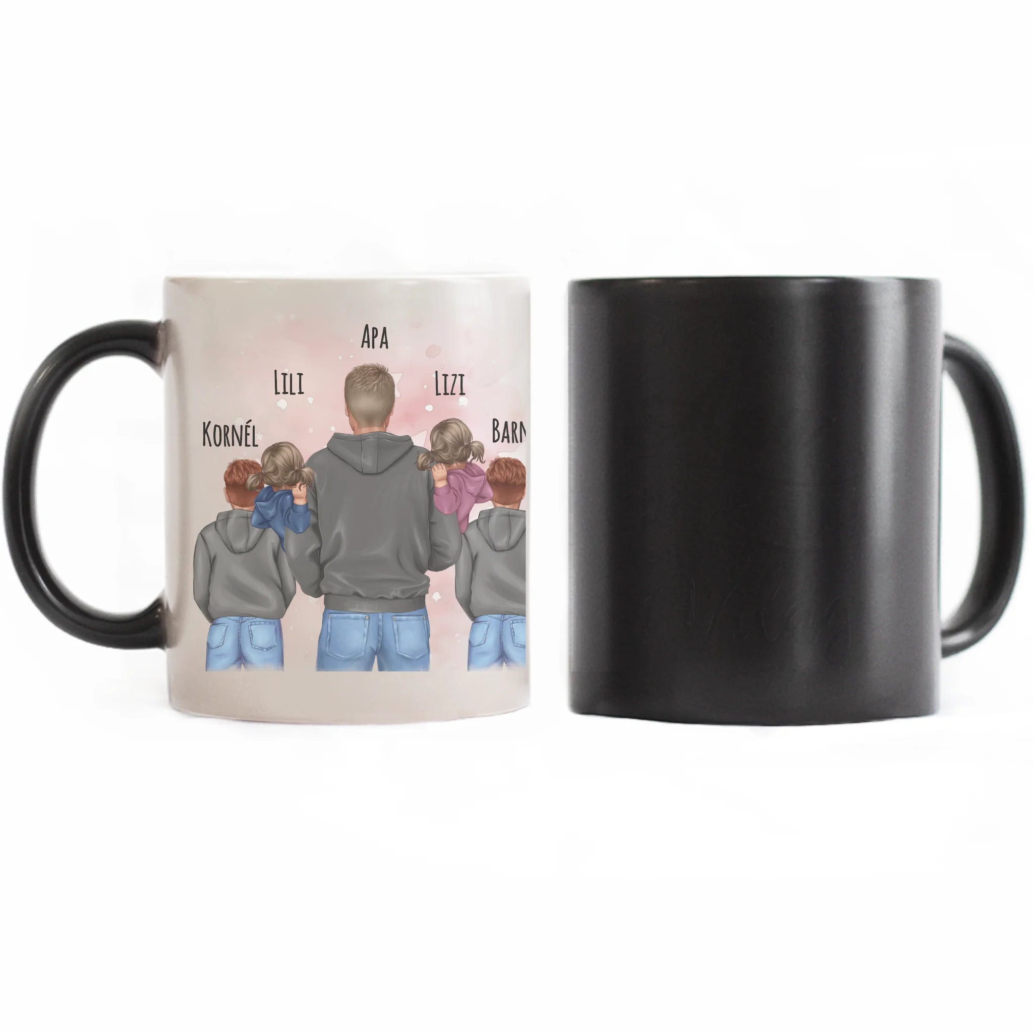 Ajándék Apáknak - Apa a mi hősünk szerkeszthető karakteres egyedi bögre