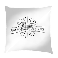 Egyedi neves ajándék párna apáknak kezes mintával