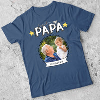 Legjobb Papa póló - Egyedi fényképes, szerkeszthető feliratos póló