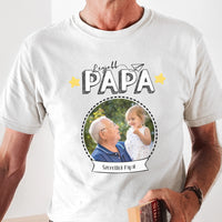 Legjobb Papa póló - Egyedi fényképes, szerkeszthető feliratos póló