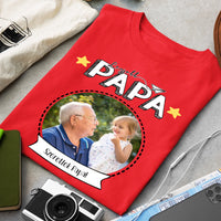 Legjobb Papa póló - Egyedi fényképes, szerkeszthető feliratos póló