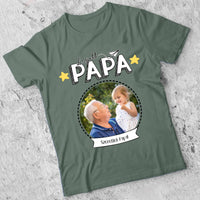 Legjobb Papa póló - Egyedi fényképes, szerkeszthető feliratos póló