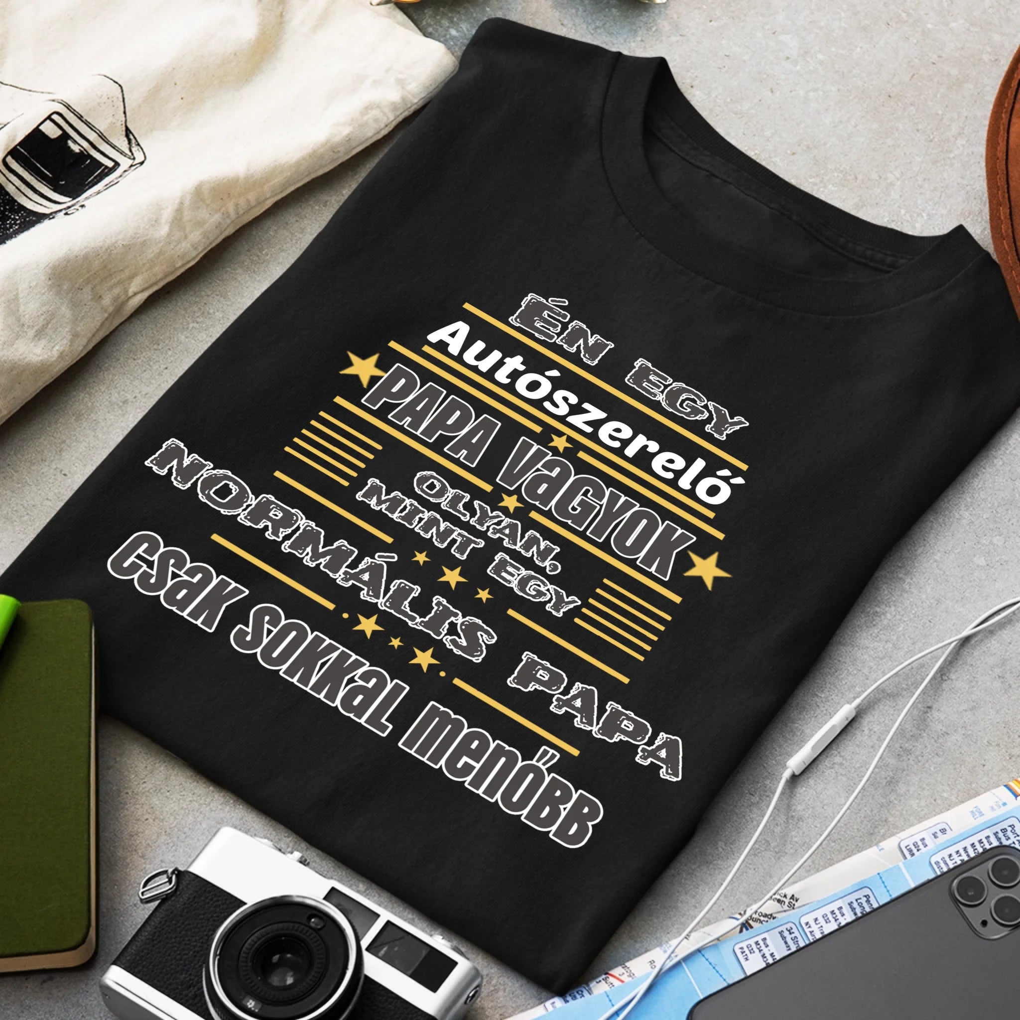 Menő Papa póló - Egyedi szerkeszthető feliratos póló szakembereknek