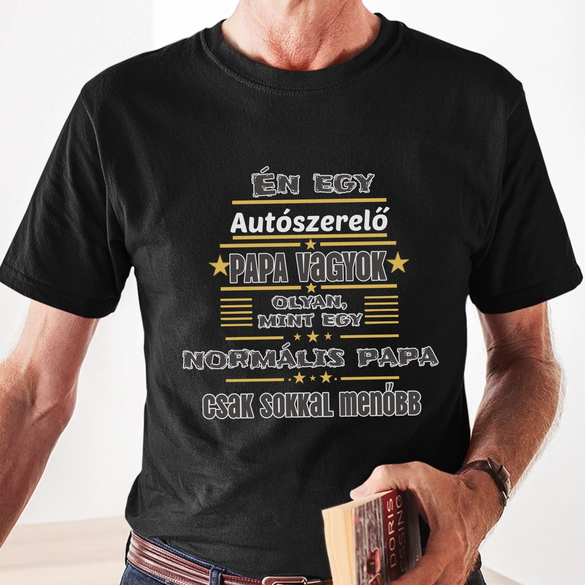 Menő Papa póló - Egyedi szerkeszthető feliratos póló szakembereknek