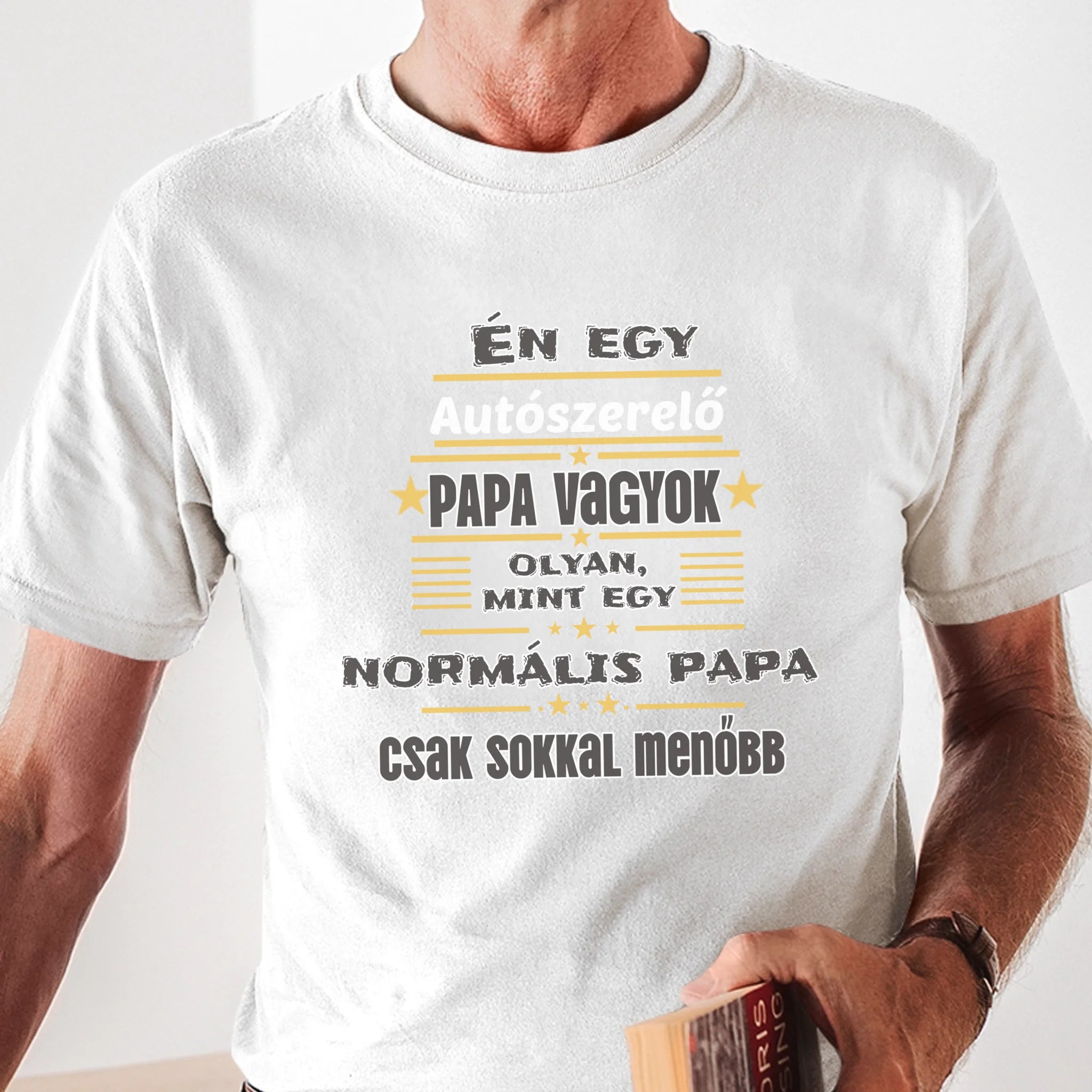 Menő Papa póló - Egyedi szerkeszthető feliratos póló szakembereknek