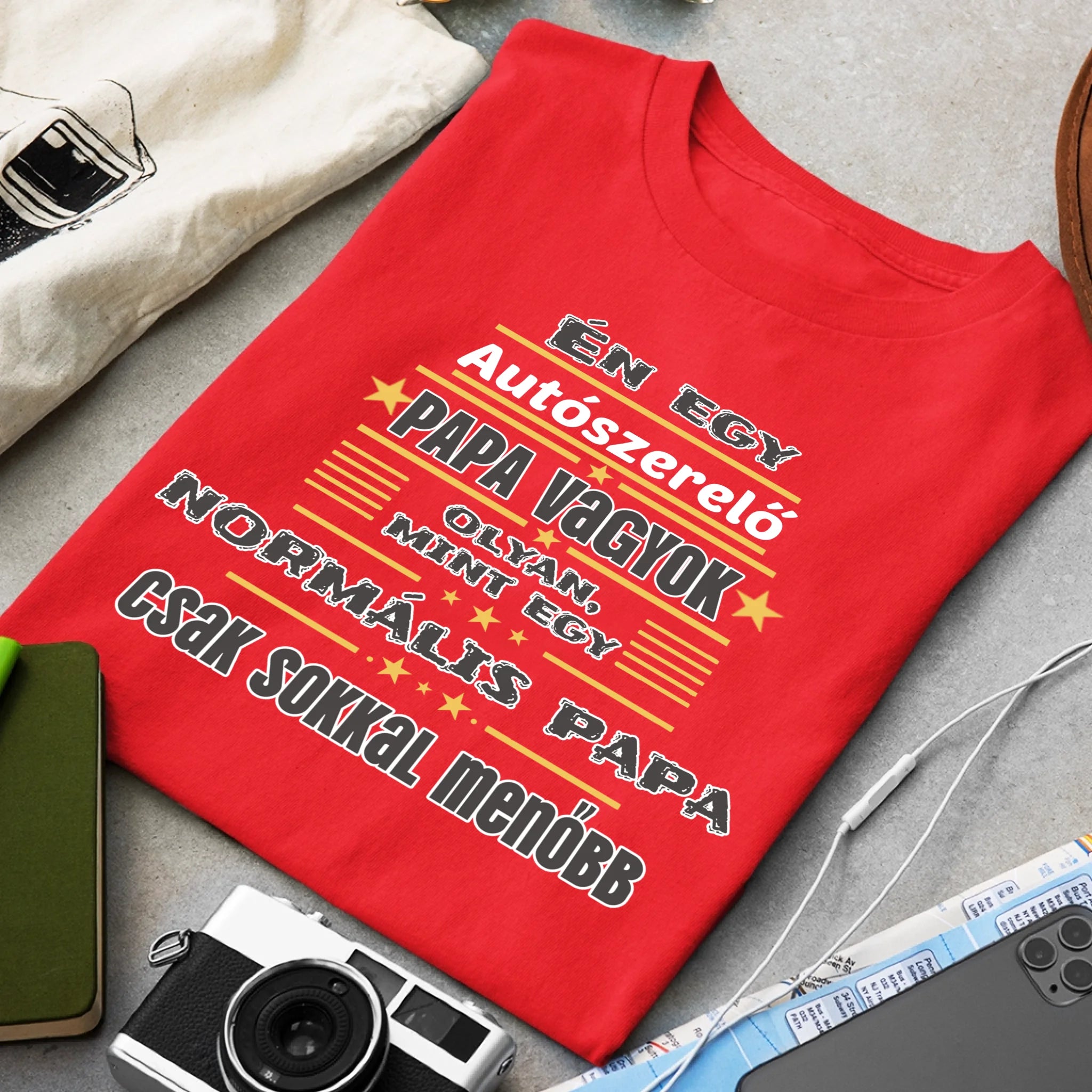 Menő Papa póló - Egyedi szerkeszthető feliratos póló szakembereknek