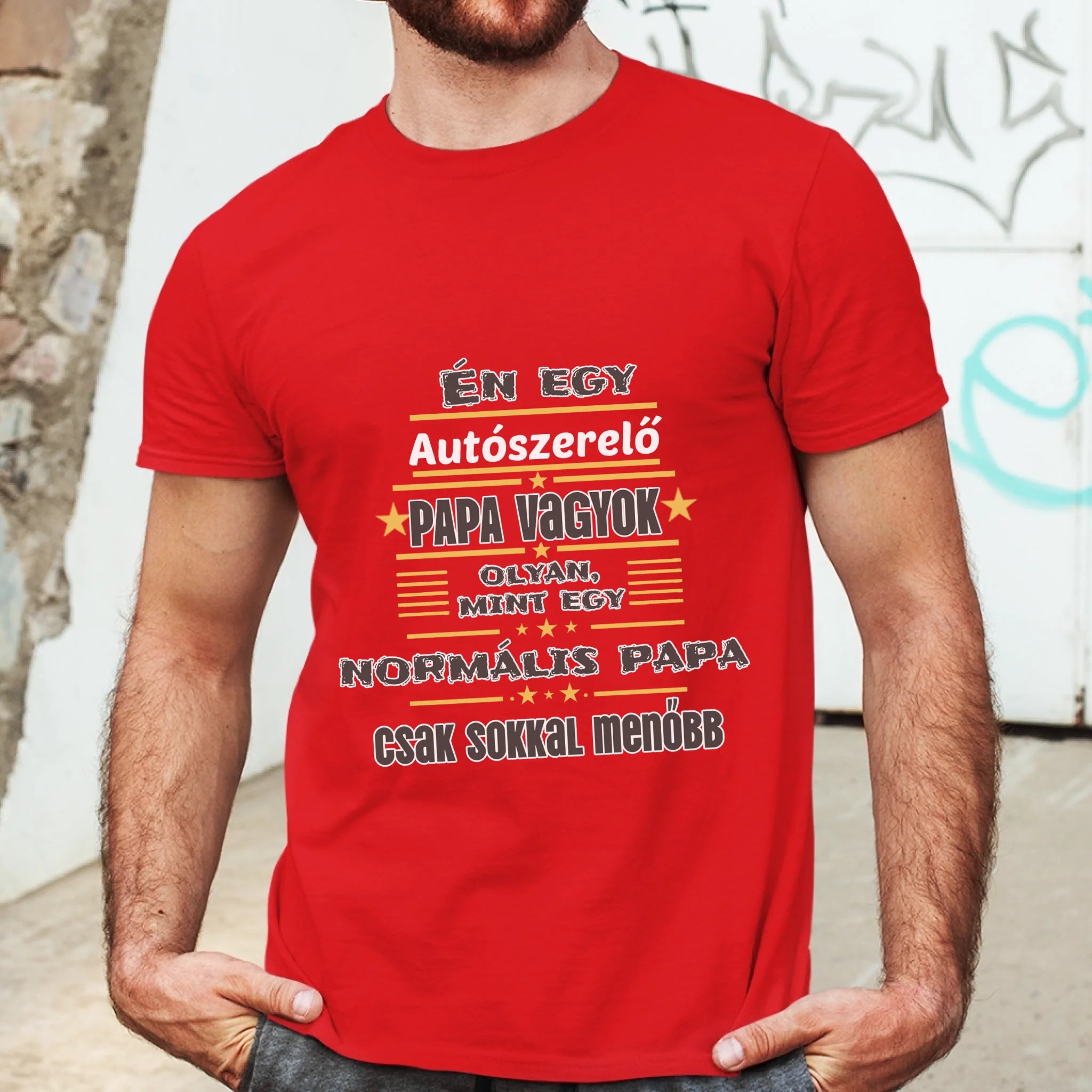 Menő Papa póló - Egyedi szerkeszthető feliratos póló szakembereknek