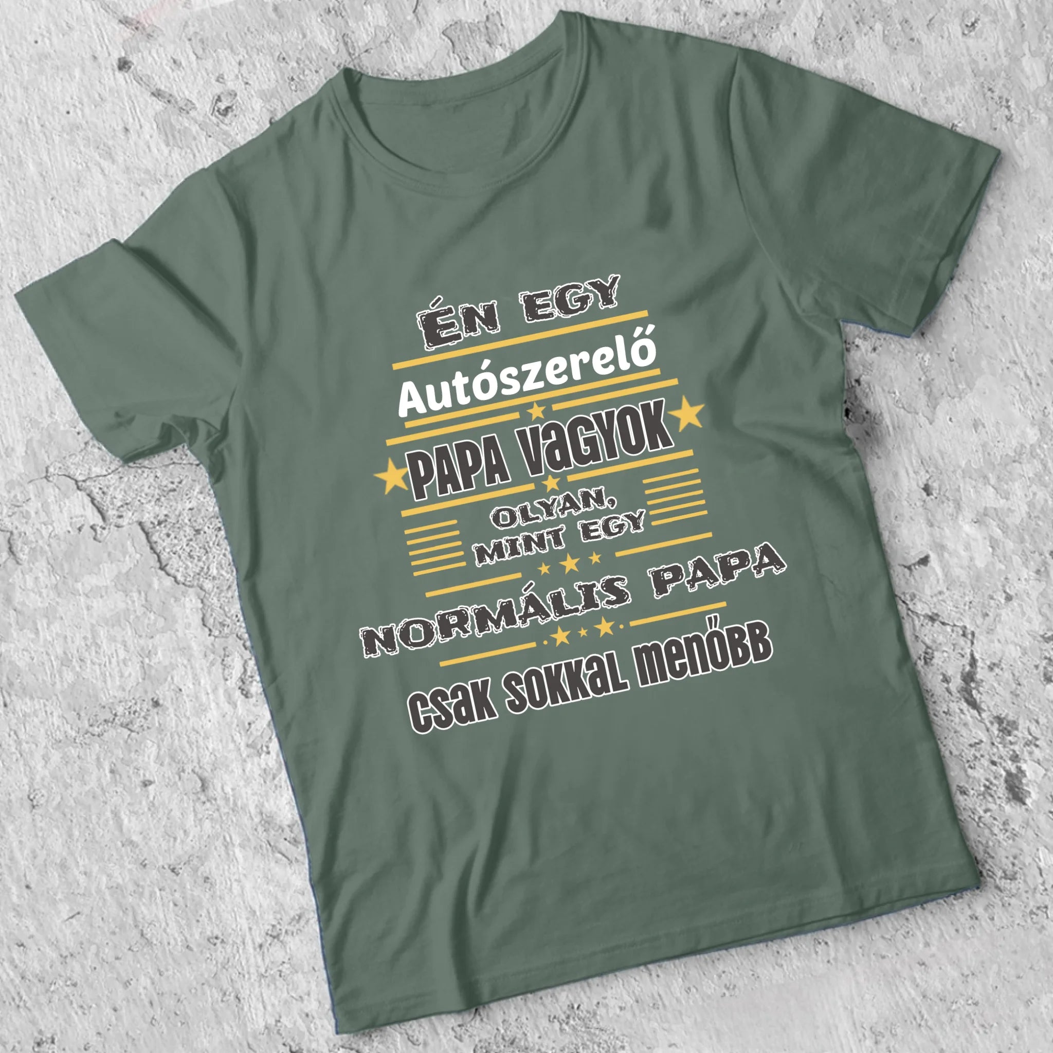 Menő Papa póló - Egyedi szerkeszthető feliratos póló szakembereknek