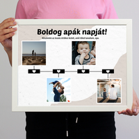 Ajándék Apáknak - Egyedi képes Boldog első apák napját falikép