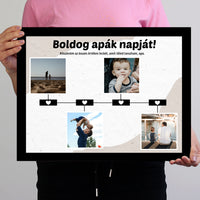 Ajándék Apáknak - Egyedi képes Boldog első apák napját falikép